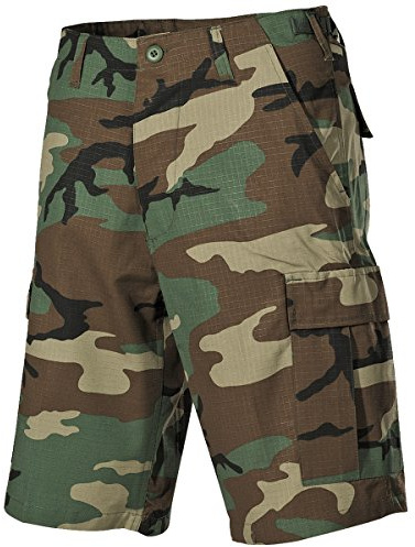 MFH Herren US BDU Bermuda Kurze Hose Ripstop Schwarz