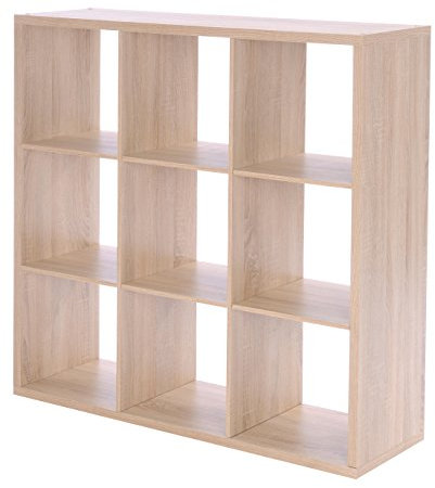 Raumteiler 9 Fächer - Bücherregal, Standregal (verschiedene Farben), 25 mm, made in Germany