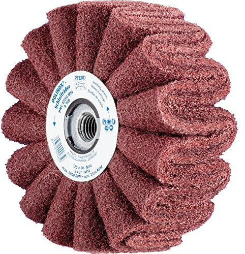 PFERD POLINOX Vlies-Schleifrad PNG, 2 Stück | Ø 125x50mm Gewinde M14 A180|44642502 – für Feinschliff und Finish