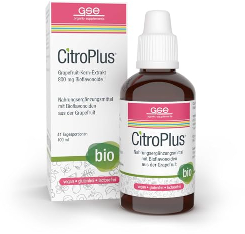 GSE CitroPlus 800 - Grapefruitkern Extrakt, 100 ml Grapefruit Tropfen in BIO-Qualität, reich an Bioflavonoide, 100% pflanzlich, vegan und ohne Zusatzstoffe