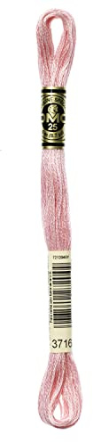 DMC 6-Strand 12-Pack Embroidery Cotton Floss, Very Light Dusty Rose