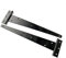 Merriway BH01989 Leichtlast-T-Scharnier 300 mm, Schwarz lackiert / Weiß, 2 Stück
