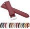 MARCHEL Glattleder LLB Lederarmband Echtleder Uhrenarmband Uhrband Uhrenbänder Rindsleder Feines Leder Uhr Band (20 mm, Rot)
