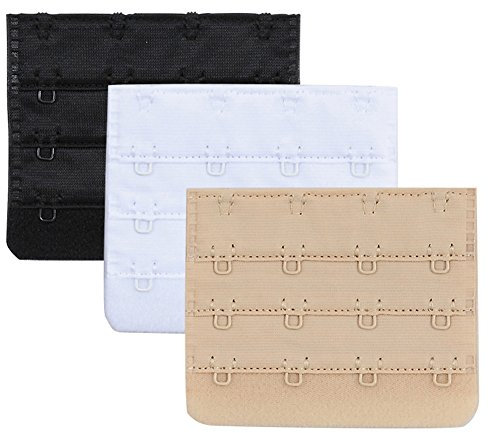 Closecret Estensore di Reggiseno da Donna Nylon, Confezione da 3-21 pezzi, Multi-Size Opzionale (4 Ganci 3/4 Inch Distanziali)