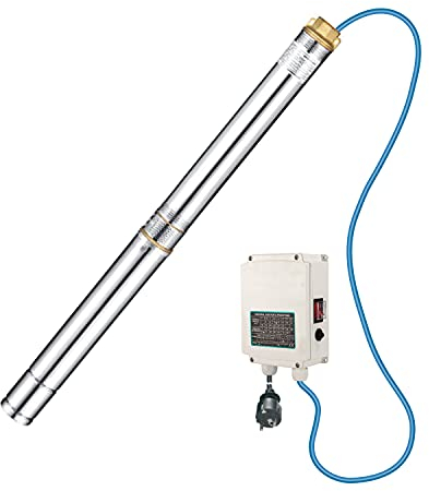 AMUR 3 Zoll - Brunnenpumpe Tiefbrunnenpumpe 250-4 Tauchdruckpumpe Rohrpumpe Gartenpumpe Brunnen-Star Die Energie-Spar Brunnen bis ca. 25m Tiefe