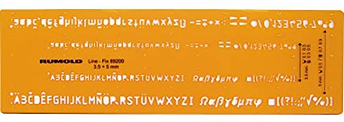 RUMOLD 89200 Schriftschablone - Schrifthöhe 0,35 mm und 0,5 mm
