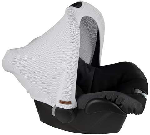 Baby's Only - Verdeck 0+ Classic - Sonnenverdeck - Sonnenschutz - Babyschalenverdeck für Jungen und Mädchen - Mit Aussparung für Tragebügel - Geeignet für den Maxi-Cosi - Silbergrau