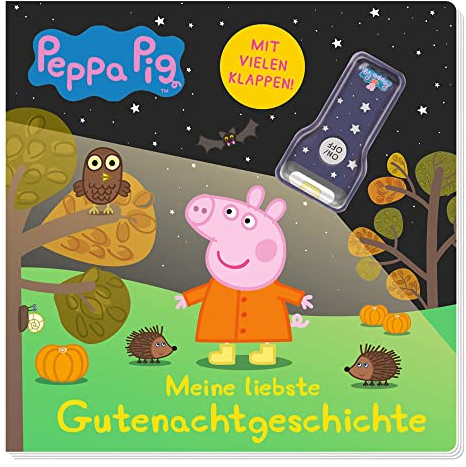 Peppa Pig: Meine liebste Gutenachtgeschichte: Pappbilderbuch mit Klappen und Taschenlampe