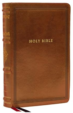 KJV Large Print Reference Bible, Brown Leathersoft, Red Letter, Comfort Print (Sovereign Collection): Holy Bible, King James Version
