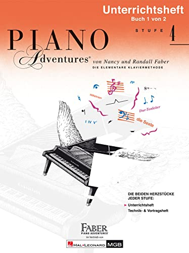 Piano Adventures Unterrichtsheft Stufe 4 Klavier Notenbuch für Kinder und Jugendliche | Klavierschule mit Akkorden in C G F Dur | Spielbuch mit Musiktheorie Übungen | Klavier Songbook für Anfänger
