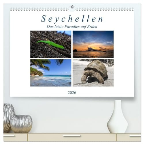 Seychellen - Das letzte Paradies auf Erden (hochwertiger Premium Wandkalender 2026 DIN A2 quer), Kunstdruck in Hochglanz: Inseln wie aus dem ... und glasklares Wasser. (CALVENDO Natur)