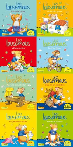 Pixi-Box 219: Leo Lausemaus (8x8 Exemplare) (219): Leo Lausemaus lernt schwimmen; Leo Lausemaus will nicht teilen Leo Lausemaus will nicht zum Arzt ... zur Arbeit; Leo Lausemaus allein bei den ...