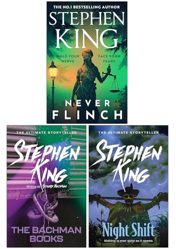 Stephen King Collection 3 Books Set (Never Flinch, The Bachman Books & Night Shift)