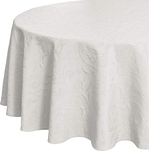 Pichler Tischdecke Cordoba bügelfrei weiß Größe oval: 160x220 cm