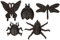 Esschert Design Wanddekoration Gartenfigur, Skulptur Motiv Insekten aus Gusseisen, 1 Stück, Sortiert, ca. 11 cm x 2,1 cm x 11 cm