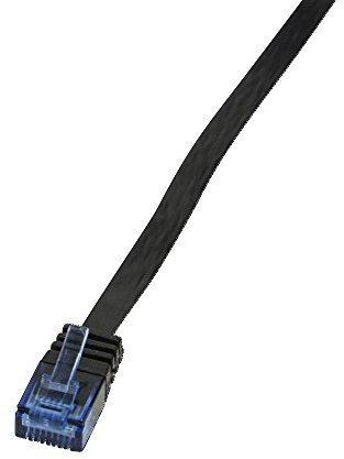 LogiLink CP0134B Câble réseau Cat5e UTP AWG 30 RJ45 1 m Bleu/Noir