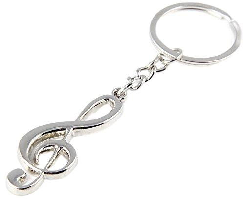 RK gifts Musical Note Treble Clef Metal keyring Guitar Instrument (UK Seller)