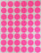 Etiketten Neon Pink 17mm Klebepunkte - 1,7cm Aufkleber 720 Stück von Royal Green