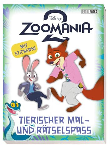 Disney Zoomania 2: Tierischer Mal- und Rätselspaß - Mit Stickern!: Block mit Stickerseite: Malblock mit 1 Stickerseite