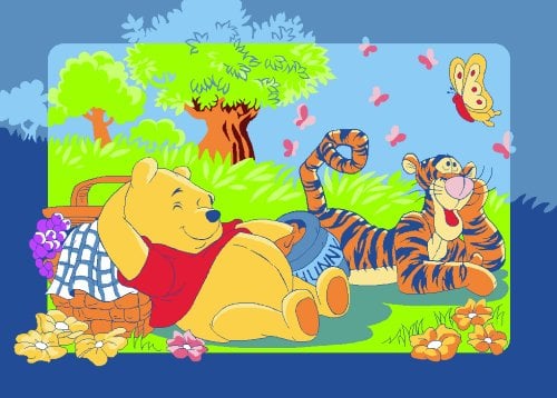 Associated Weavers W43 Disney Winnie The Pooh Winnie's Picnic Teppich 95 x 133 cm