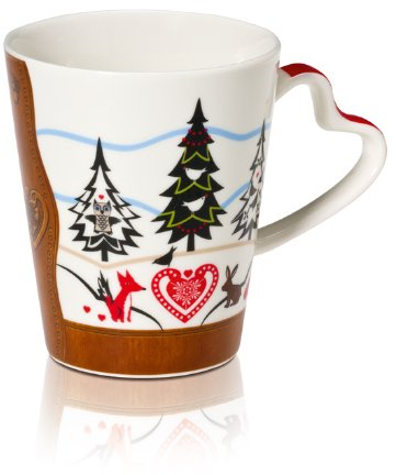 Porzellanbecher Almhuettli, 0,33l