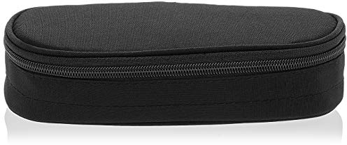 Idena 240422 - Schlamperetui mit 4 Stiftschlaufen und Schlaufe für Lineal, schwarz, ca. 21,5 x 9,5 x 4,5 cm, Federmäppchen für Schule, Uni und Büro