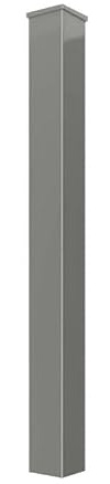 BAUER - Alu Zaun- Torpfosten zum Einbetonieren, 100x100x3mm, L = 1000mm