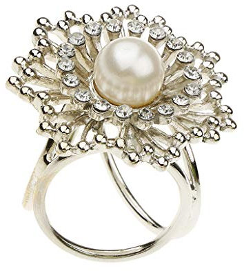 P Prettyia Frauen Schalring Tuchhalter Tuchring Schal Schnalle Ring Trachtenspange Schalclip Trachtenbrosche - Silber