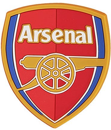 Arsenal FC Official Football Crest Rubber Fridge Magnet (One Size) (Red/Gold/Navy)