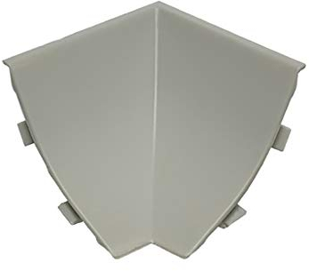 DQ-PP Profilé d'angle intérieur - Stone grigio - 23 x 23 mm - PVC - Plinthe de cuisine - Plan de travail - Barre de finition pour plan de travail - Barre de finition - Barre de finition - Barre de