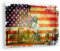 Bilder auf Glas Symbol USA Freiheit Glasbild 70x50cm Wandbilder Dekoration Wohnzimmer Schlafzimmer Küche Deko Klein Wanddeko Bild im Glas Wand Kunstdruck Art Modern Wall Decor Glasdruck GAA70x50-2543