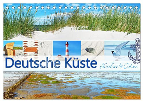 Deutsche Küste - Nordsee und Ostsee (Tischkalender 2025 DIN A5 quer), CALVENDO Monatskalender