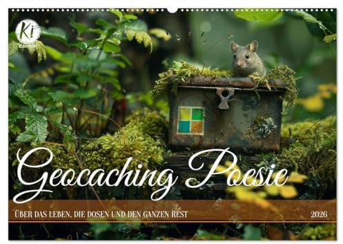 Geocaching Poesie (Wandkalender 2026 DIN A2 quer), CALVENDO Monatskalender: Mit diesem Geocache Kalender verirrst du dich nie, außer vielleicht auf dem Weg zum nächsten Cache (CALVENDO Spass)