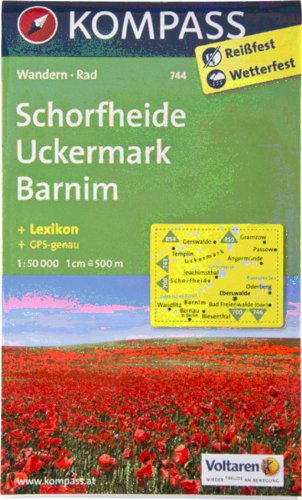 KOMPASS Wanderkarte Schorfheide - Uckermark - Barnim: Wanderkarte mit Aktiv Guide und Radwegen. GPS-genau. 1:50000 (KOMPASS-Wanderkarten, Band 744)