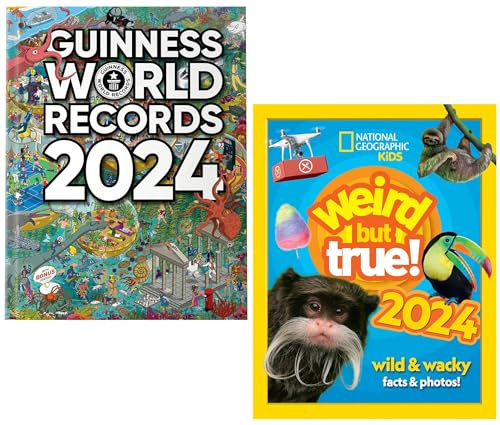 Guinness World Records 2024 & Weird but true! 2024 Collection 2 Books Set
