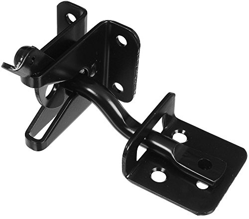 National Hardware N101-220 Automatic Gate Latches 4In, Black, 4 Inch