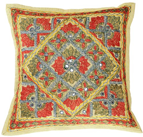 GURU SHOP Kissenhülle, Orient Kissenbezug, Dekokissen Bezug `Maharaja` - Muster 39, Baumwolle, 40x40x0 cm