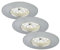 Briloner Leuchten 7204-036 LED Einbauleuchte, Einbaustrahler, LED Strahler, Spots, Deckenstrahler, Deckenspot, Lampen Wohnzimmer, led einbaustrahler 230v, Deckeneinbauleuchten, 5 Watt, 400 Lumen, Badezimmer / Bad geeignet IP44, energiesparend, 3er Set, rund, aluminium