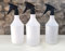 ASC - 3pcs 1L Spray Bottles - With Adjustable Nozzle, Frost Resistant Material & Measurement Marking - Perfect for Cleaning, Gardening, Water & Liquids - 1000ml / 1 Litre - Translucent Bottle, White