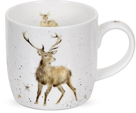 Wrendale Tasse 'Wild At Heart', Hirsch, Porzellan, Herzform, 310 ml
