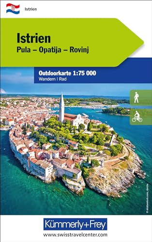 Kümmerly+Frey Outdoorkarte Istrien 1:75.000: Mit Pula, Opatija und Roviaj. Touren für Wanderer, Biker und mehr! Wetterfest und leicht lesbar