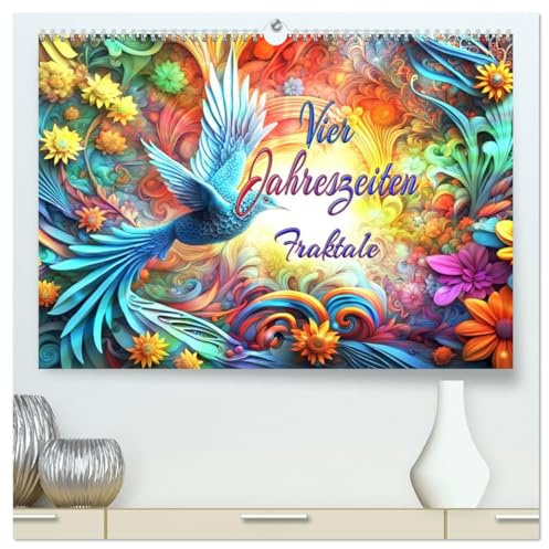 Vier Jahreszeiten Fraktale (hochwertiger Premium Wandkalender 2026 DIN A2 quer), Kunstdruck in Hochglanz: Fraktal Kunst (CALVENDO Kunst)