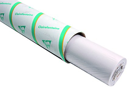 Clairefontaine 96519C Rouleau Papier Calque - Papier Calque Hautement Transparent - 1,10x20 m 90/95g - Emballé dans un Tube Cartonné Résistant - Idéal pour le Dessin Technique