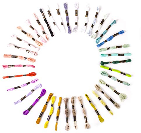 The Craft Factory Sticktwist 36 Stück, Pastellfarben, 8 m lang