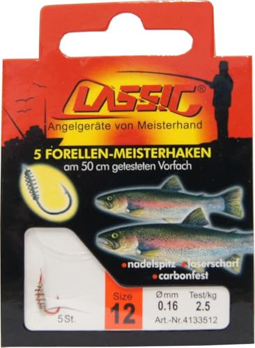 Paladin Sbirulino Forellenhaken Teighaken Sbirolinohaken 50cm Haken, Größe:12