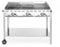HENDI Grillsystem Green Fire 3 Brenner, mit Emaillierte Grillplatte aus Gusseisen und Rost GN 1/1, nur für Verwendung im Aussenbereich, 1078x612x(H)825mm, 17,4kW, Edelstahl 18/0