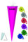 alles-meine.de GmbH Schultüte Rohling - Pink - 85 cm incl. Namen und Schleife/Tüllabschluß - Zuckertüte - zum Basteln, Bemalen und Bekleben Bastelschultüte