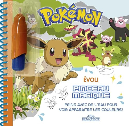 Pokémon - Pinceau magique Évoli - Livre avec pinceau magique – Dès 3 ans