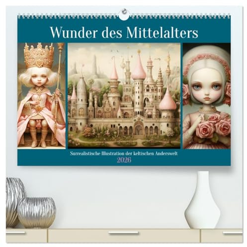 Wunder des Mittelalters. Surrealistische Illustration der keltischen Anderswelt (hochwertiger Premium Wandkalender 2026 DIN A2 quer), Kunstdruck in ... in tollen Illustrationen (CALVENDO Kunst)
