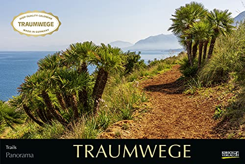 Traumwege 2022: Großer Foto-Wandkalender mit Bildern faszinierenden Pfaden. Edler schwarzer Hintergrund. PhotoArt Panorama Querformat: 58x39 cm.
